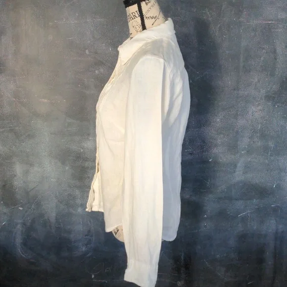 Victorian Style Linen Blouse - Picture 3 of 5